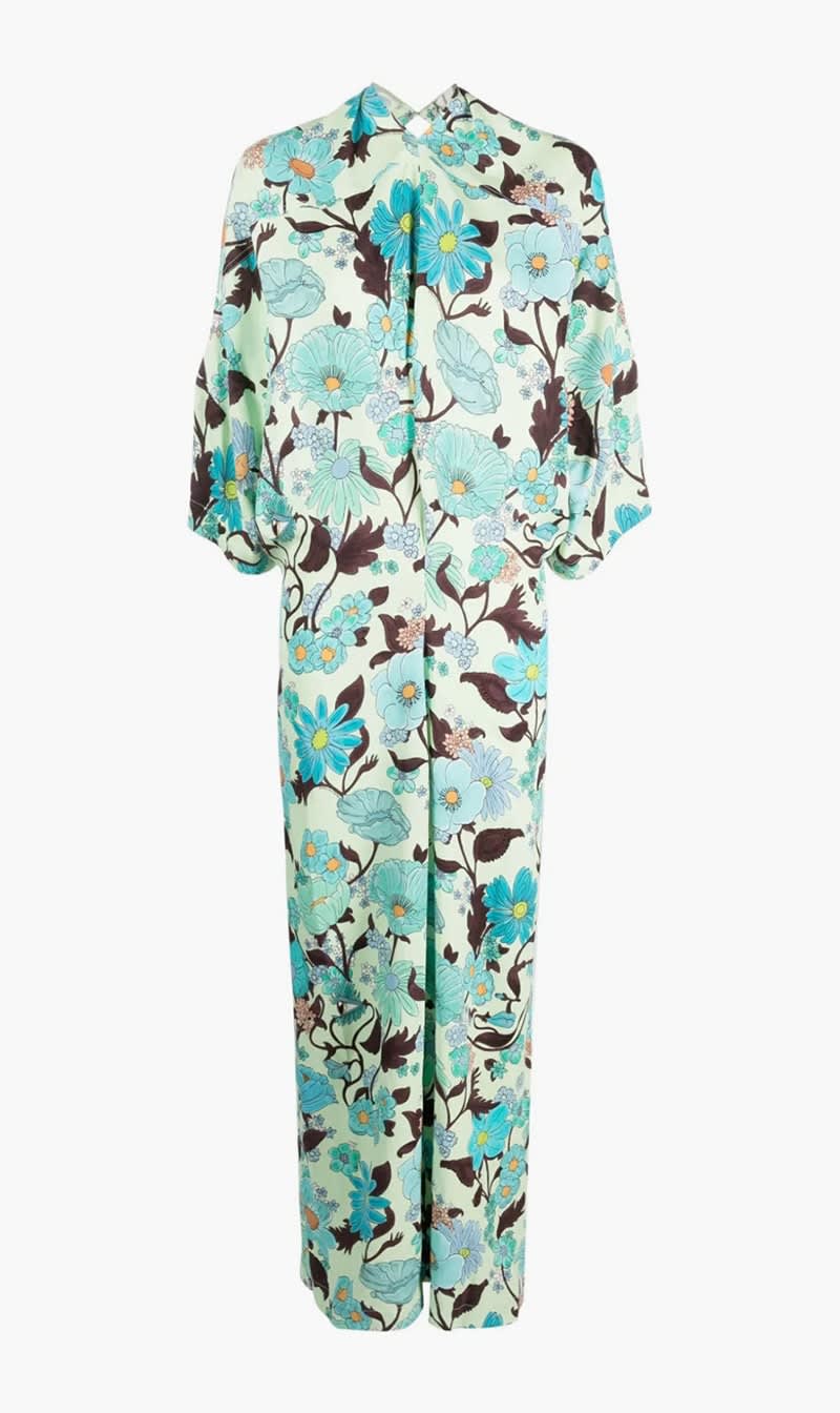 

Stella Mc Cartney Multi-color Garden Print Crepe Long Dress for Women | The Deal Outlet
