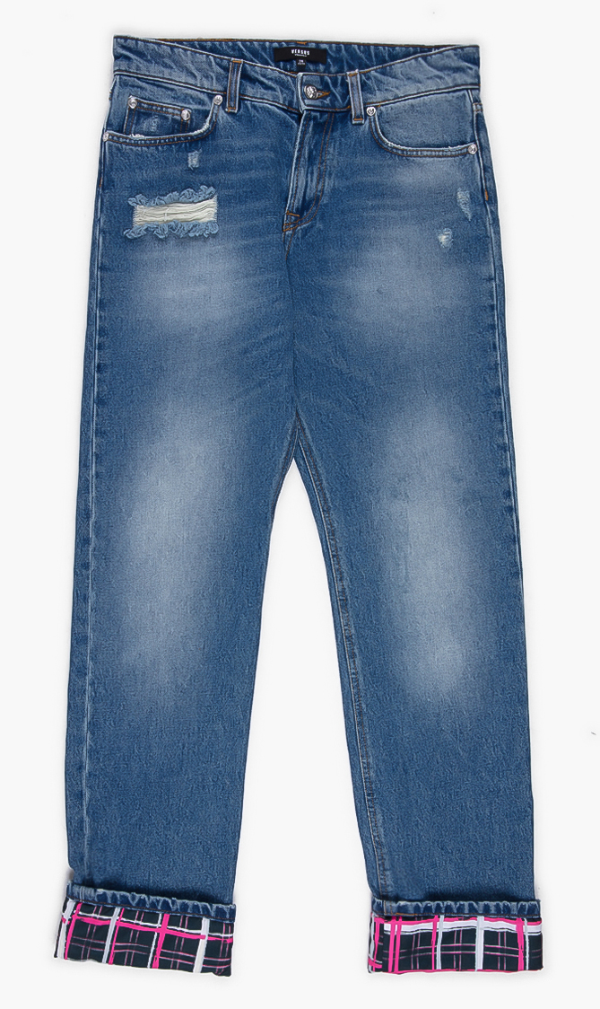

Versace Versus Washed Ripped Jeans