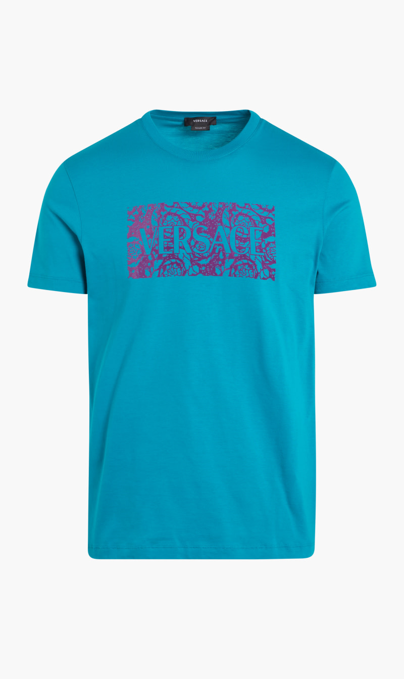 

Tshirt Rn Ss Solid Flock Logo, Blue