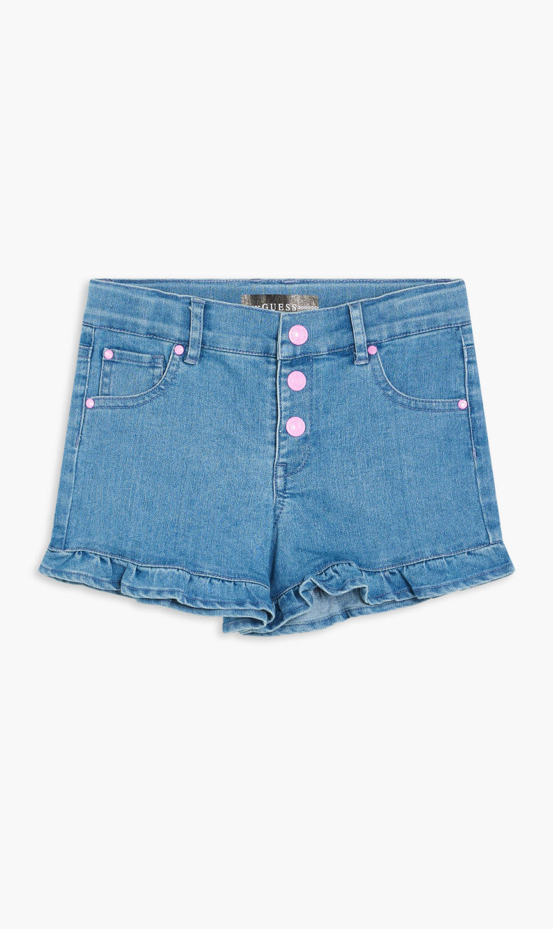 

Guess Blue Stretch Denim Shorts for Girls | The Deal Outlet