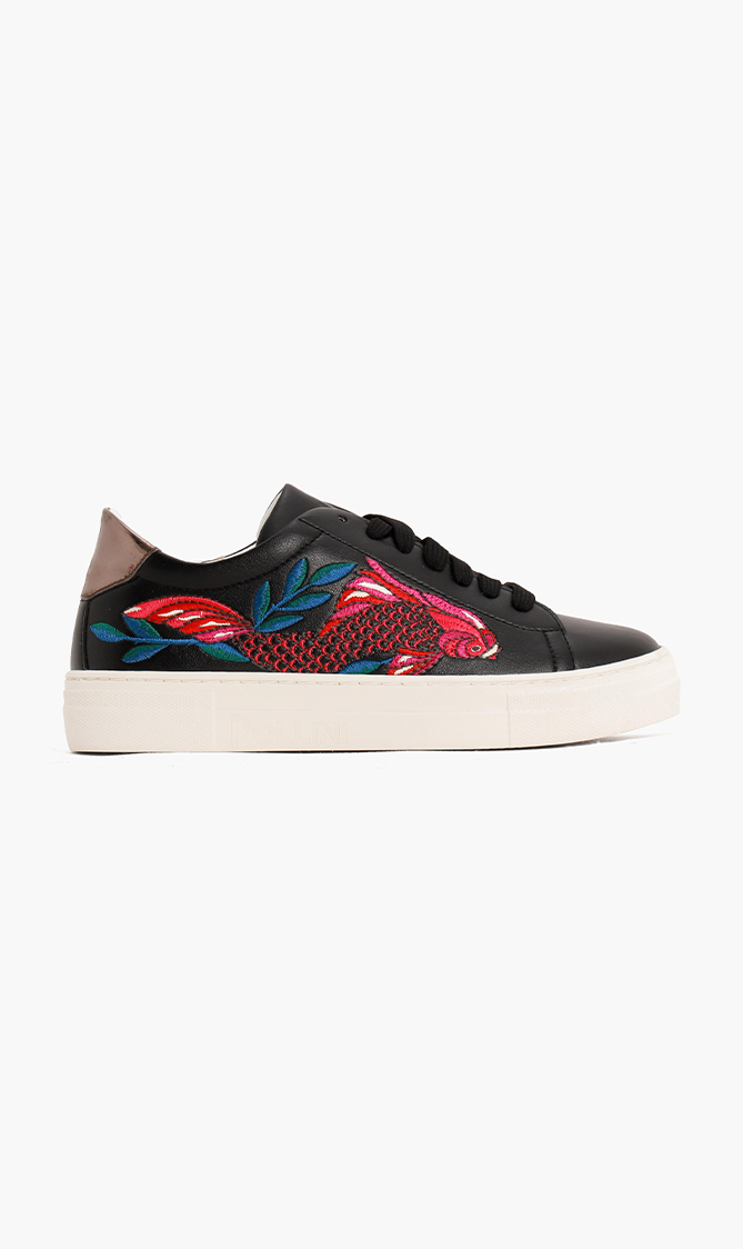 

Pollini Replay Leather Sneakers