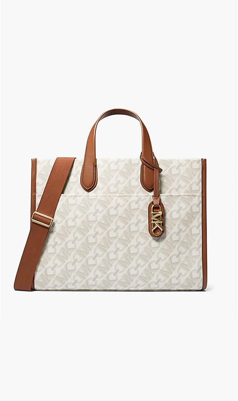 

Michael Kors Beige Gigi Tote Canvas Bag for Women | The Deal Outlet