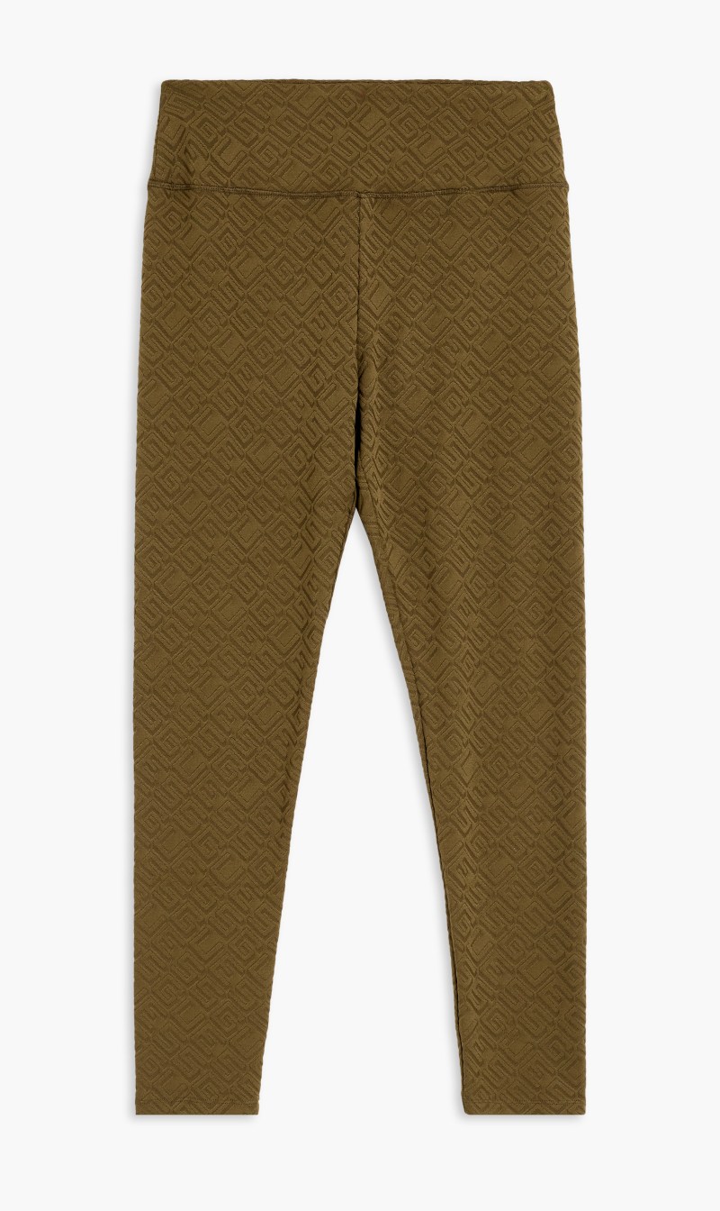 

Guess Green Dana Logo Knit Leggings for Women | The Deal Outlet