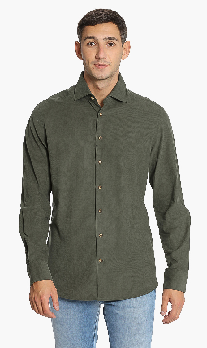 

Hackett London Mayfair Luxury Baby Cord Slim Fit Shirt