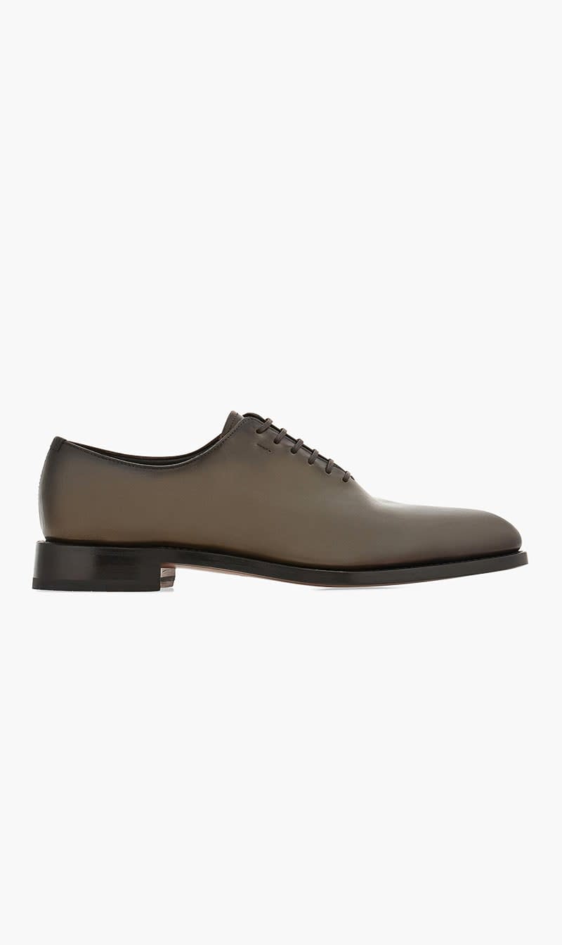 Ferragamo Green Tramezza Oxford Shoes for Men