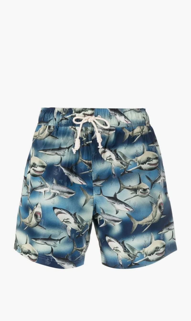 

Palm Angels Multi-color Sharks-print Swim Shorts for Men | The Deal Outlet
