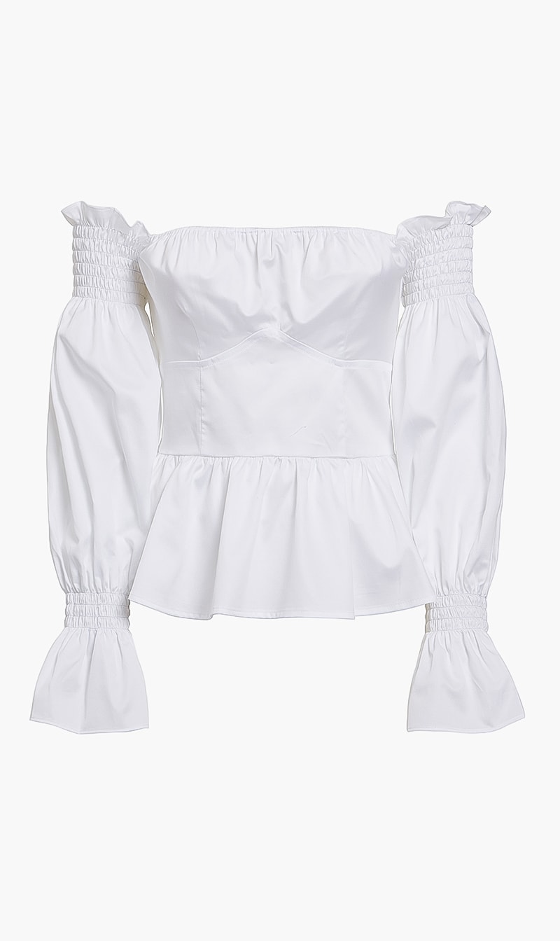 

Off Shoulder Mattie Top, White