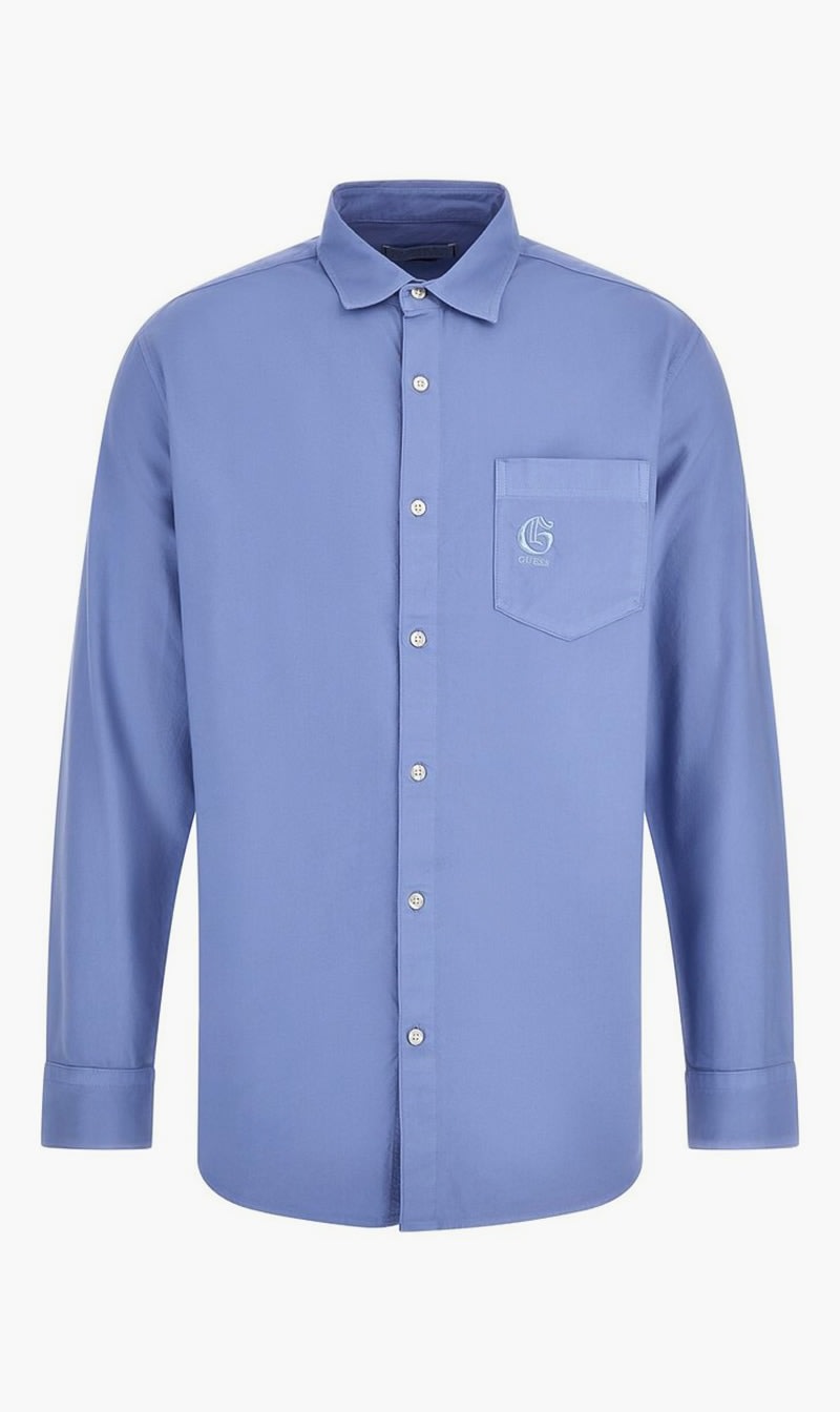 

Guess Blue Ls Collin Shirt for Men | The Deal Outlet