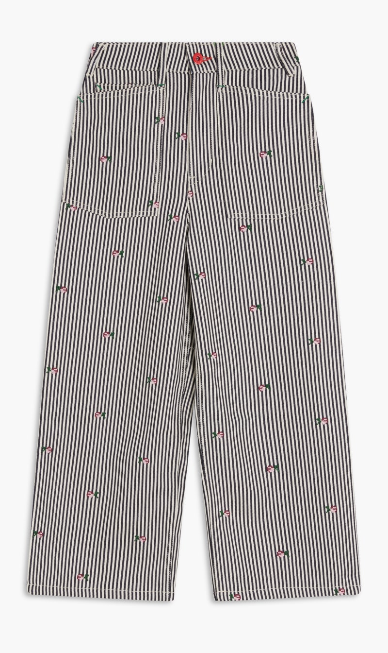 

Kenzo Blue Rinse Stripe Cropped Fit Jeans for Women | The Deal Outlet