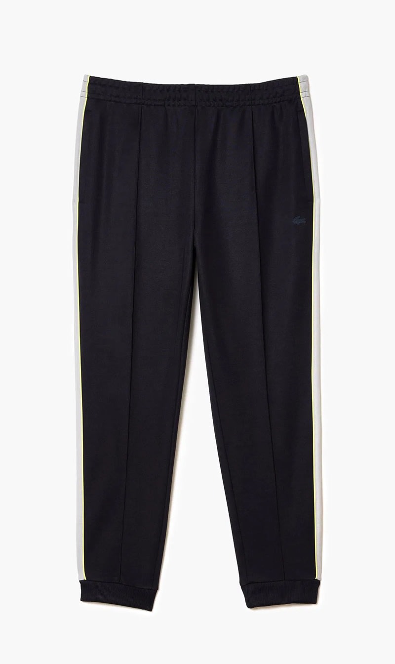 

Lacoste Blue Regular Fit Colourblock Track Pants for Men | The Deal Outlet