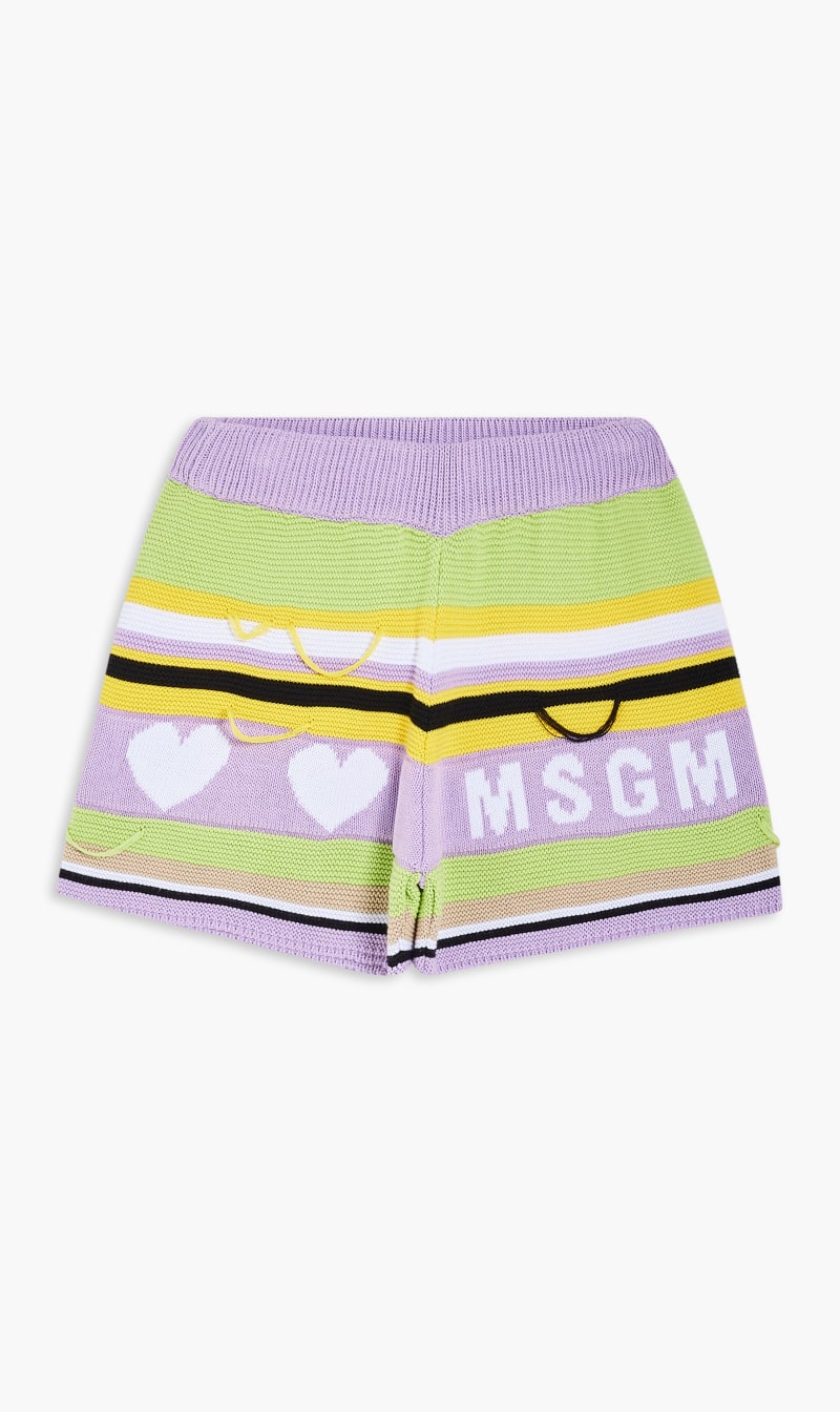 

Msgm Purple Shorts Maglieria Girl for Kids | The Deal Outlet