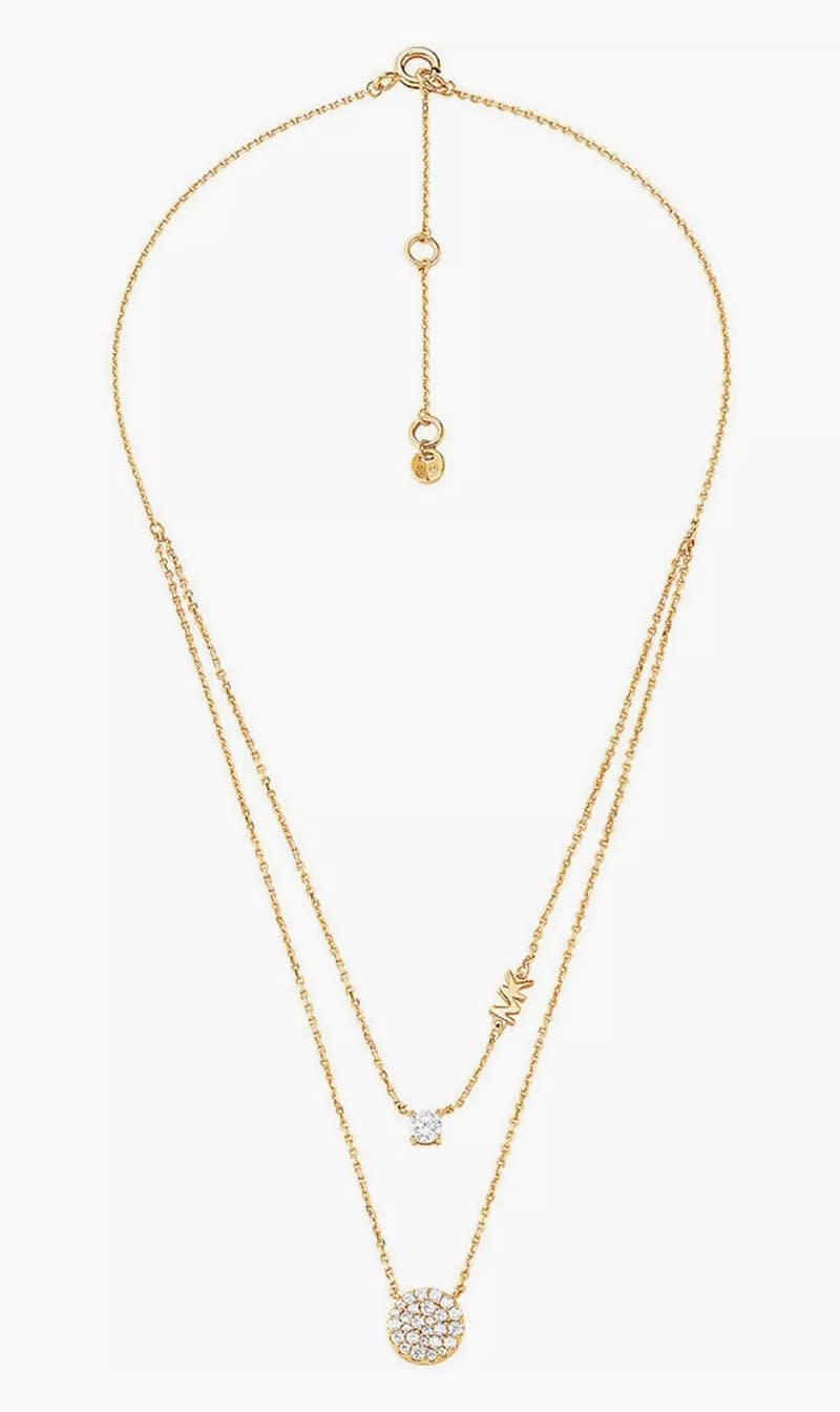 

Michael Kors Gold Two-row Necklace for Women | The Deal Outlet