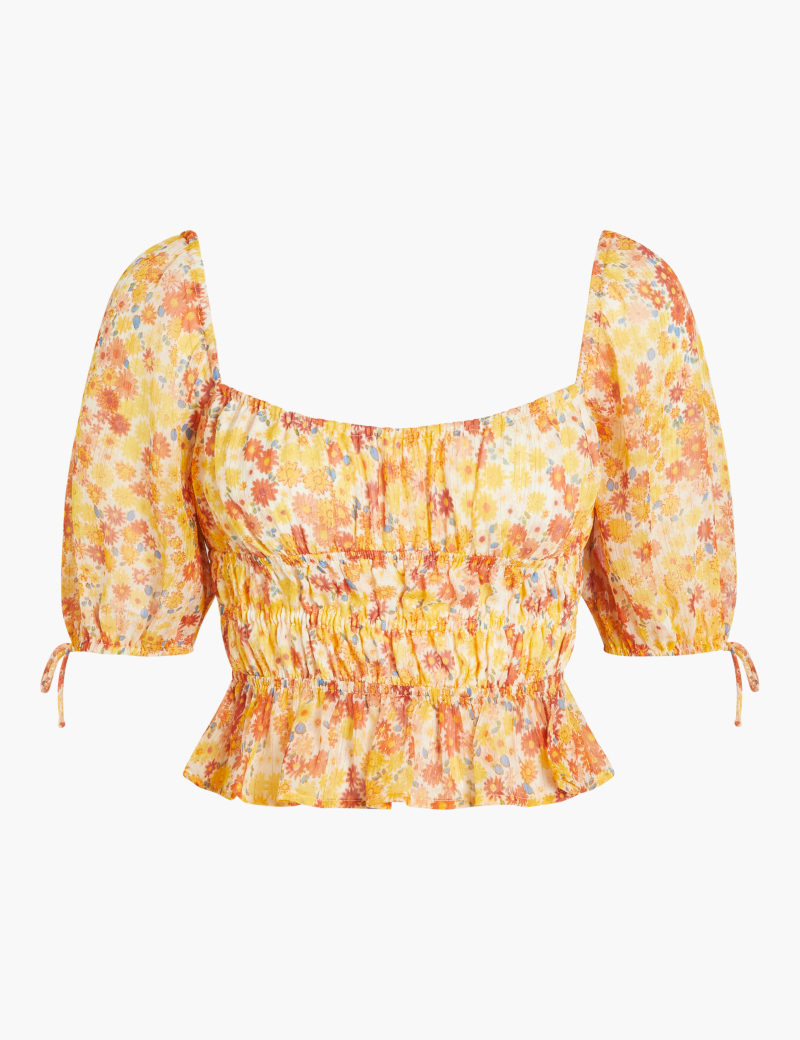 

Staud Multi-color Faye Top Womens Woven Synthetic Top for Women | The Deal Outlet