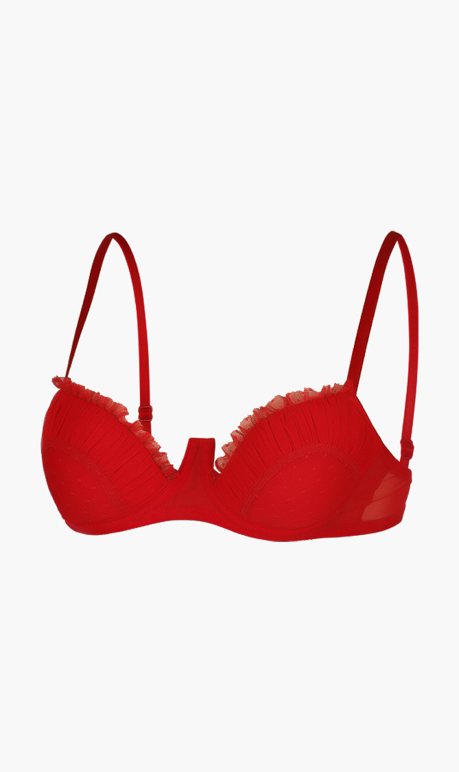 

Chantelle Craquante Dotted-tulle Underwire Bra