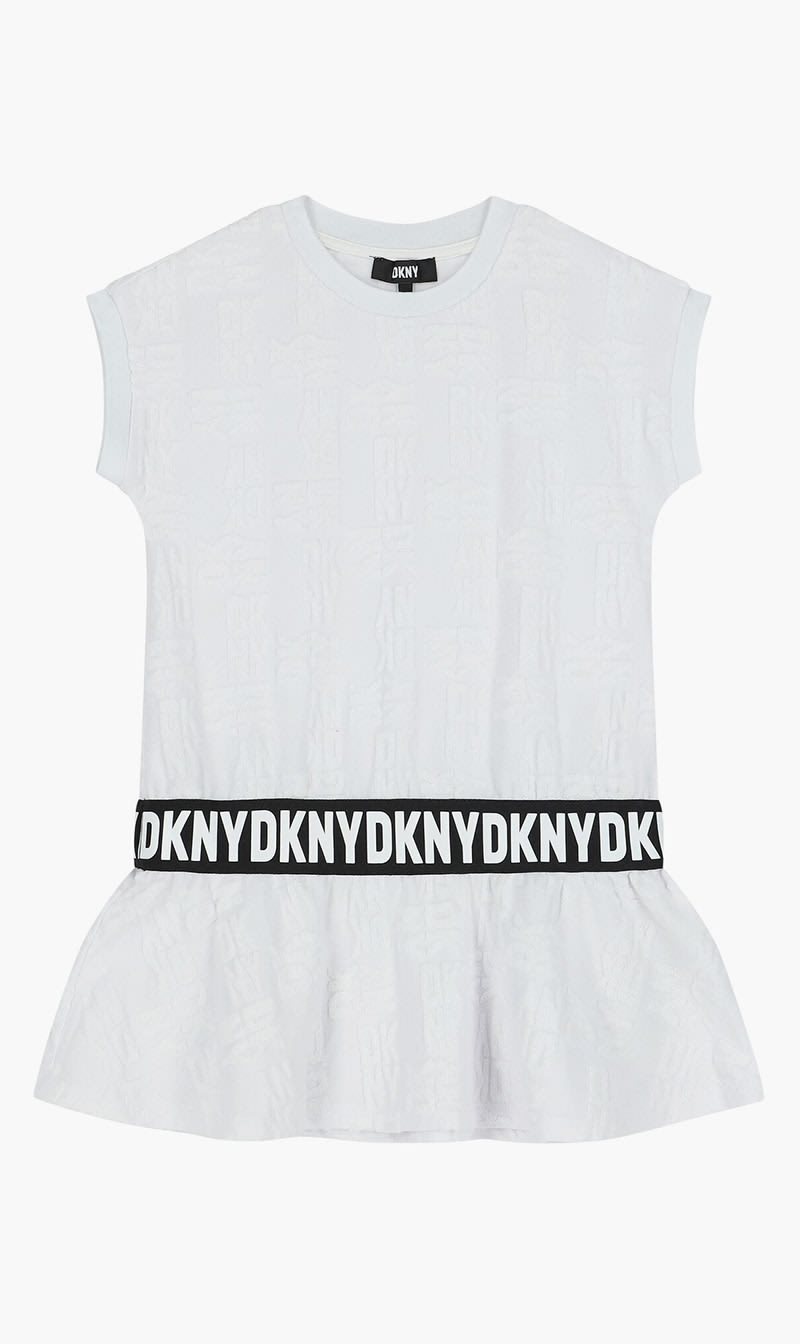

Dkny White Logo Dress for Girls | The Deal Outlet