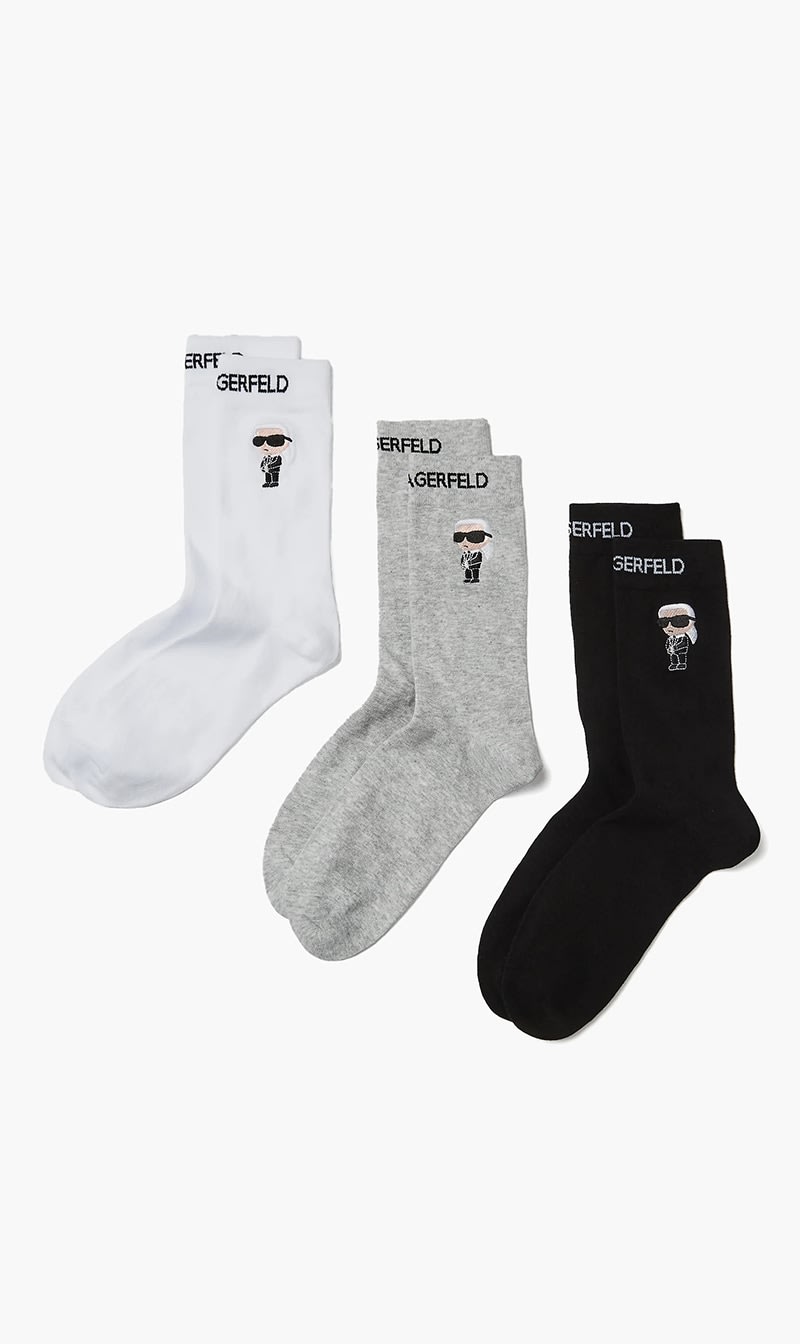 

Karl Lagerfeld Multi-color Ikon Socks 3 Pack for Men | The Deal Outlet