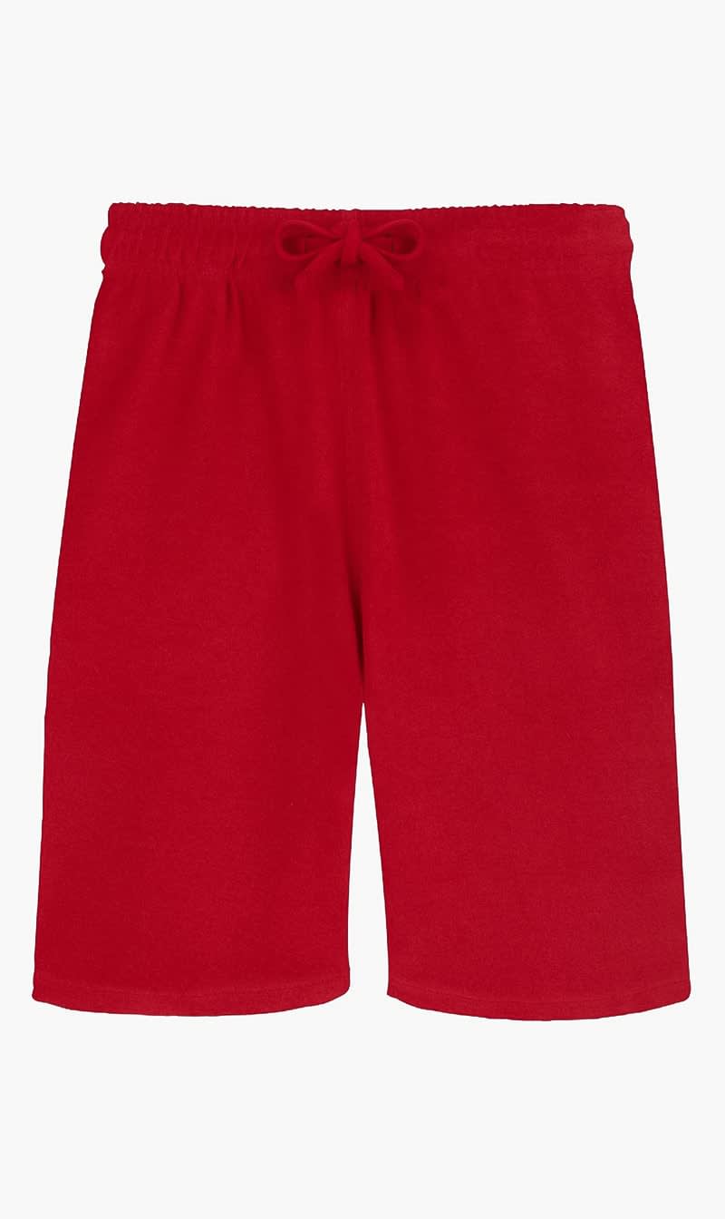 

Vilebrequin Red Terry Bermuda Solid Shorts for Men | The Deal Outlet
