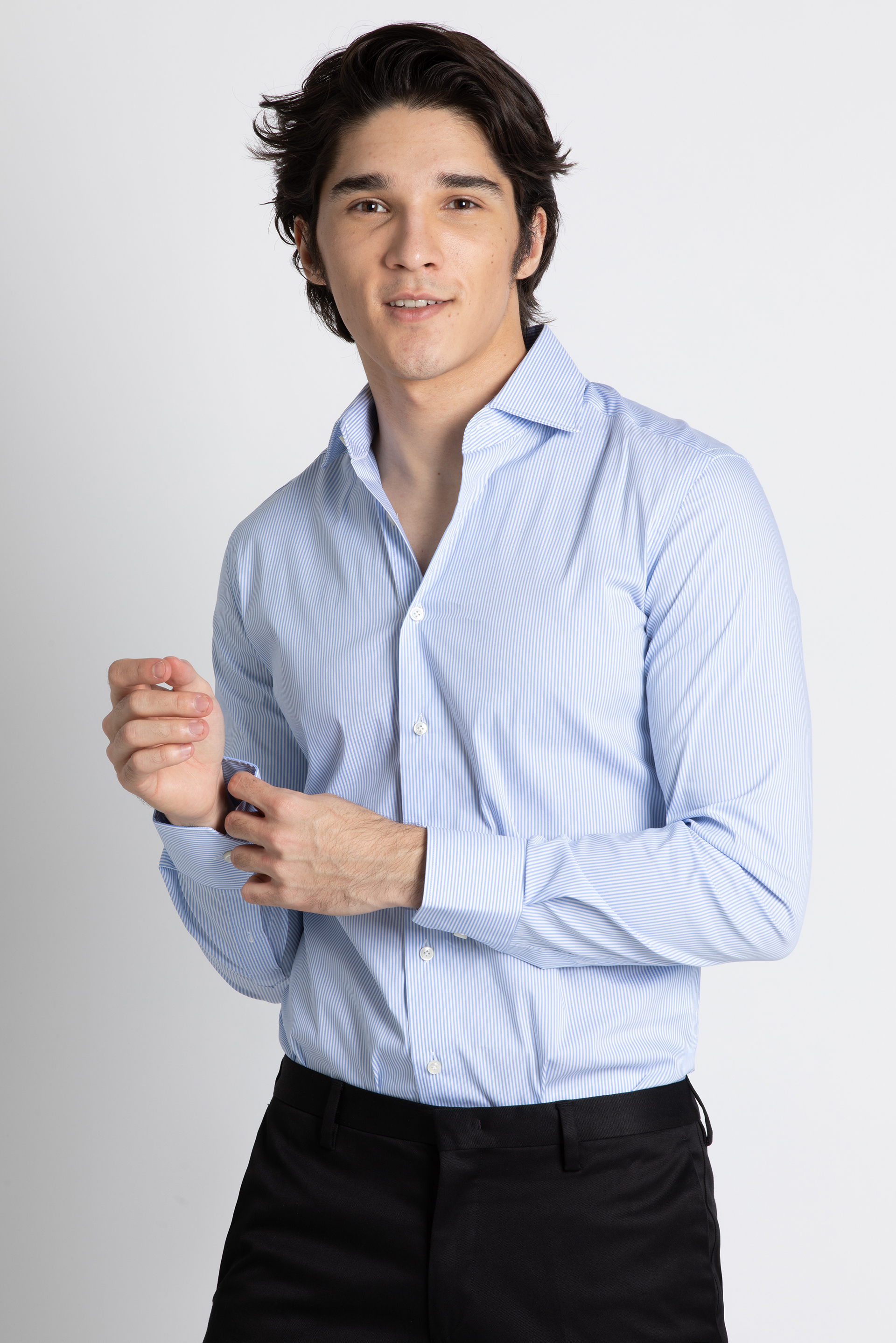 

Mayfair Stretch Stripe Long Sleeve Shirt, Blue