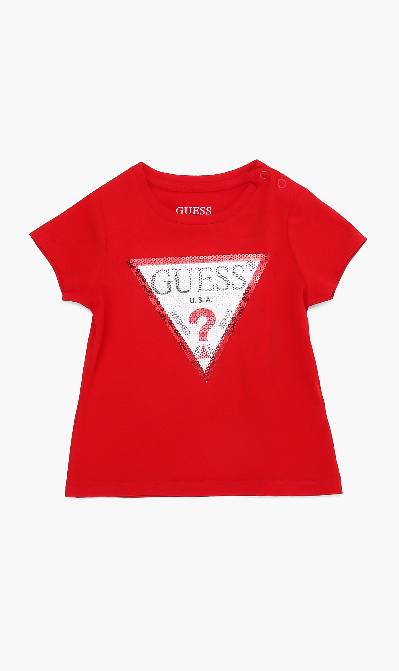 

Guess logo short sleeve tshirt | the deal outlet, Red
