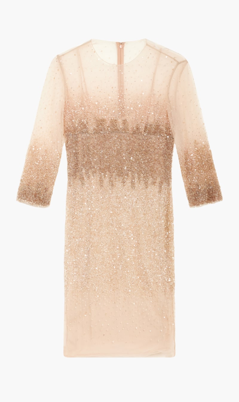 

Maxi Dress With Sequins, Gold