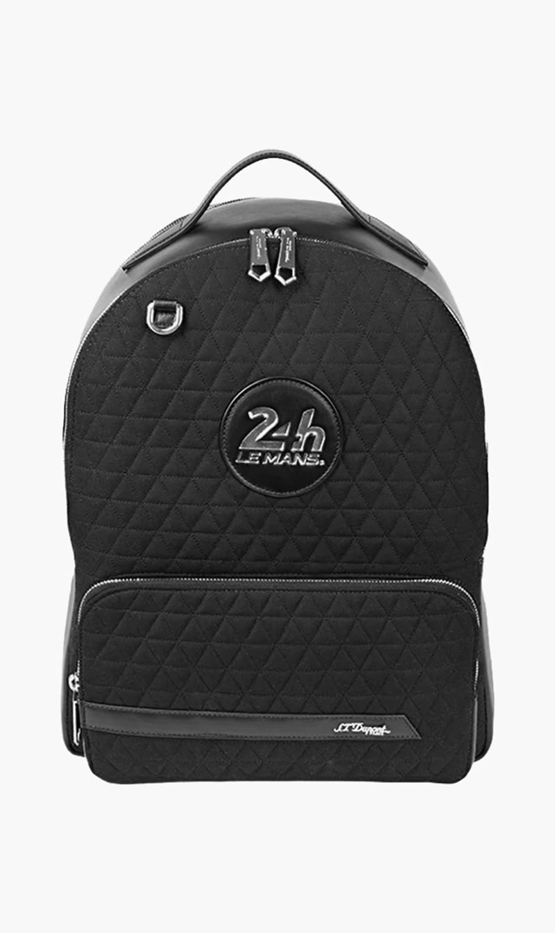 St Dupont Black 24h Le Mans Backpack for Men