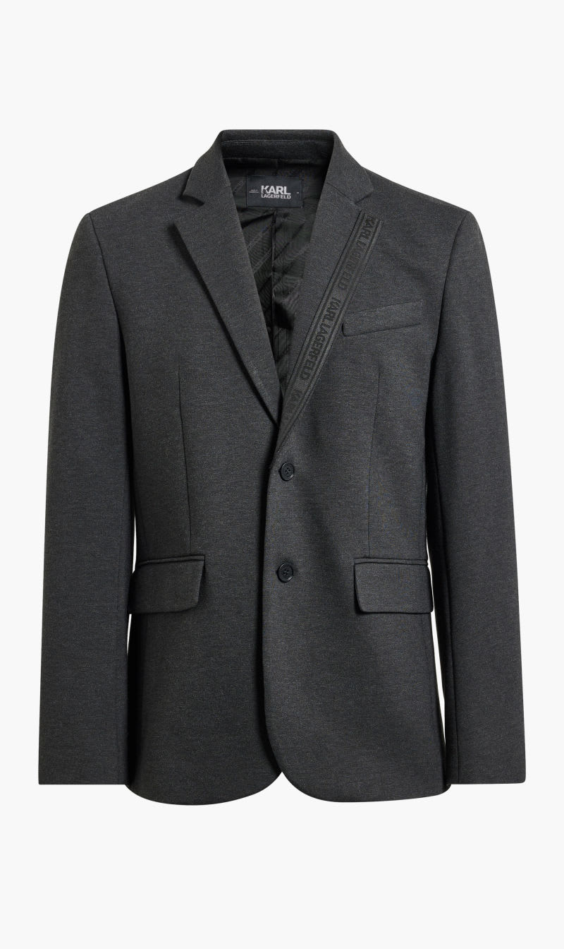 

Karl Lagerfeld Grey Classic Fit Punto Jacket for Men | The Deal Outlet