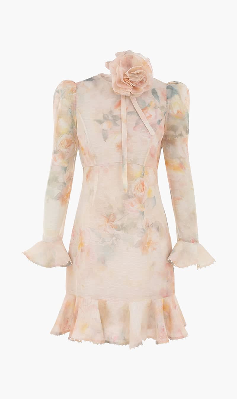

Zimmermann Pink Crush Flower Mini Dress for Women