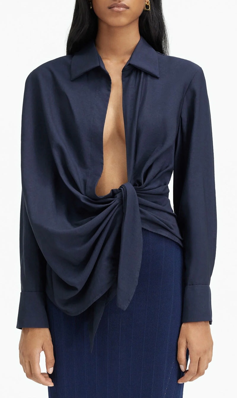 

Jacquemus Blue La Chemise Bahia Shirt for Women | The Deal Outlet