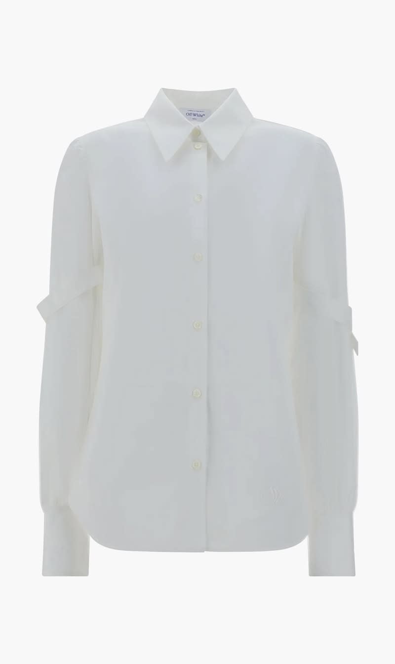

Off-white White Popline Straps Shirt White White for Women | The Deal Outlet