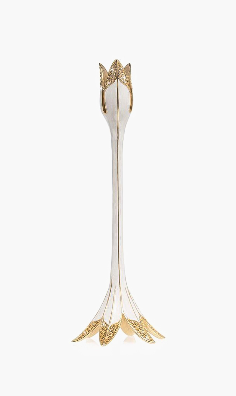 

Ambrosius Tulip Large Candle Stickholder, White