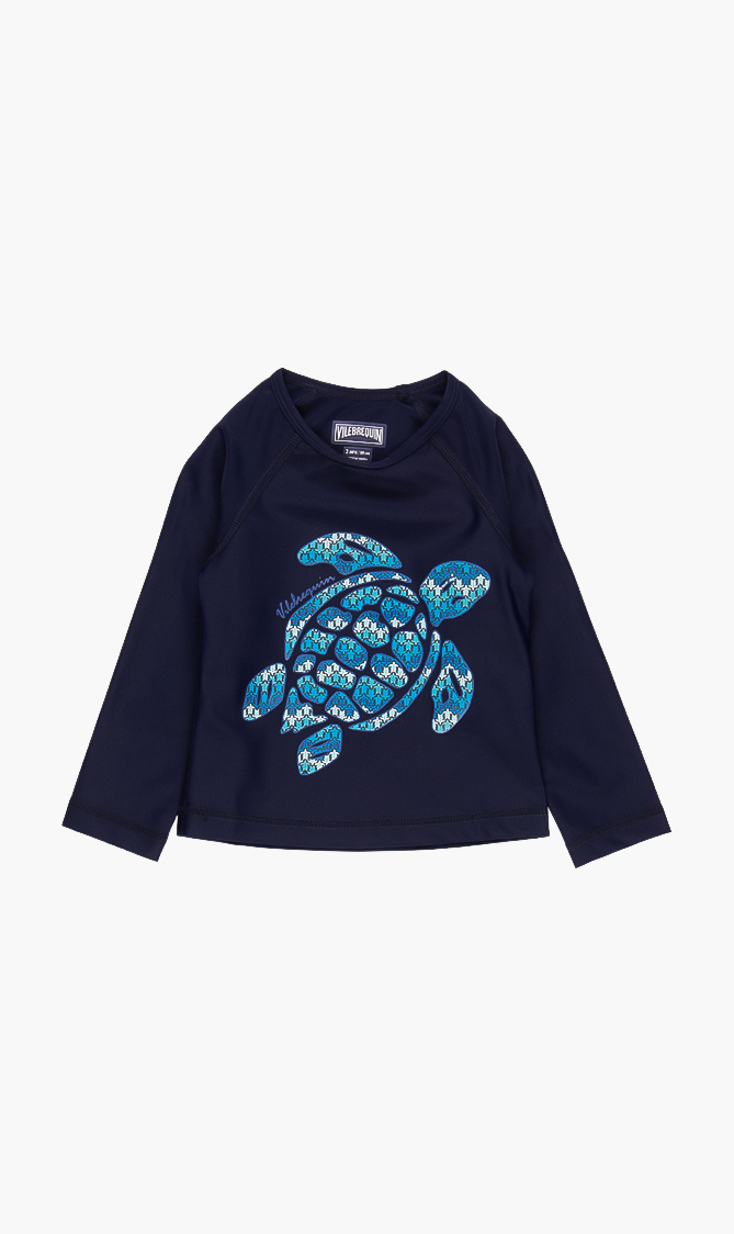 

Vilebrequin Glassy Herringbone Turtles Rashguard