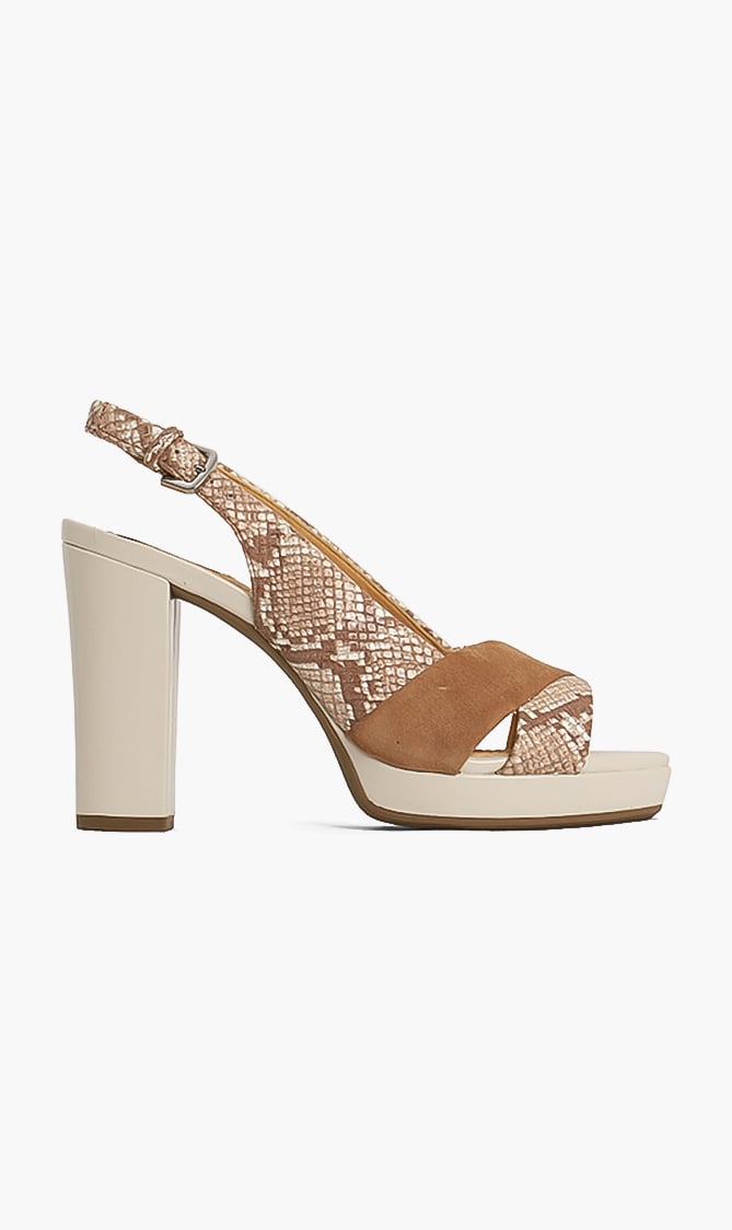 

Geox D Mauvelle C Python Print Leather Sandals