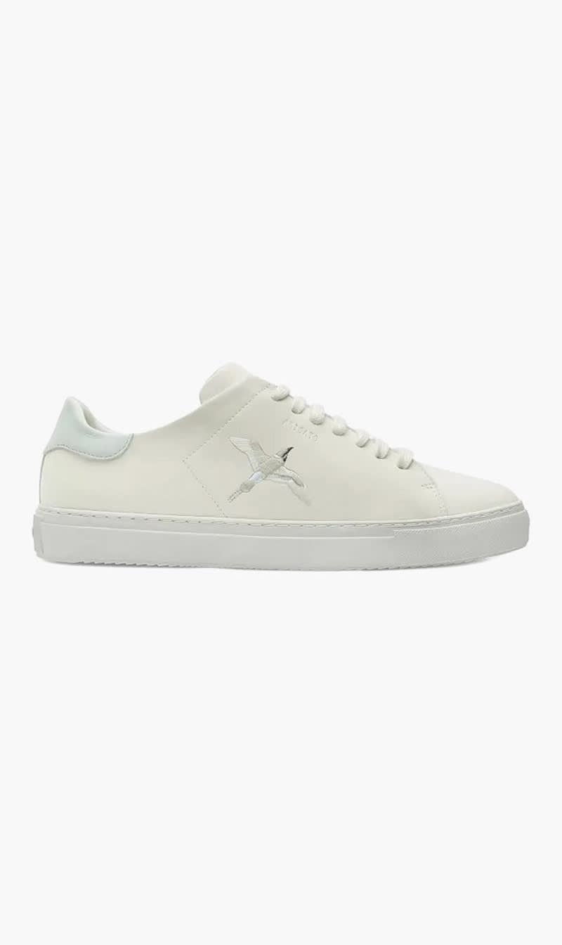 Axel Arigato White Embroidered Low Top Sneakers for Men