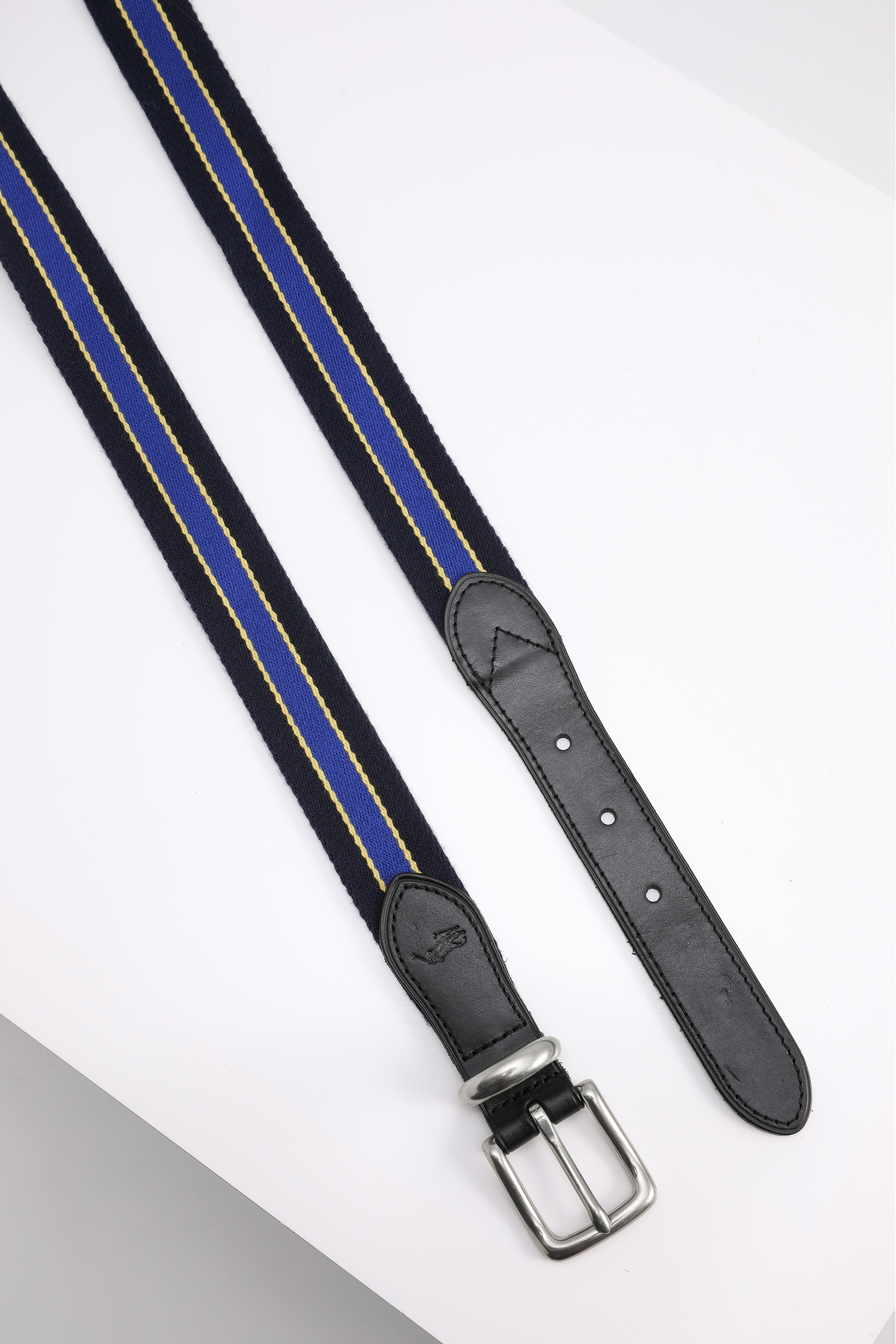 

Ralph Lauren Blue Stripes Pattern Belt for Men | The Deal Outlet