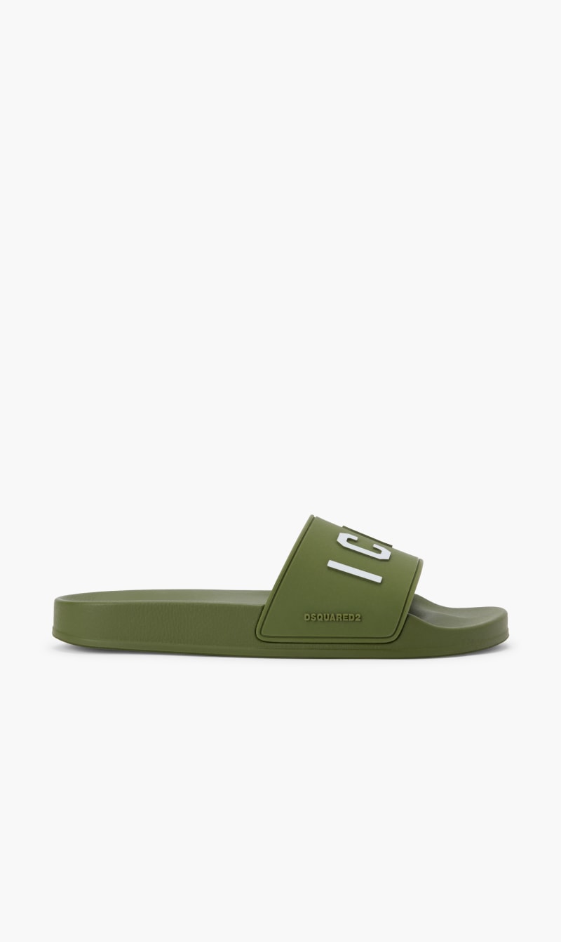 

Slide Sandals, Green