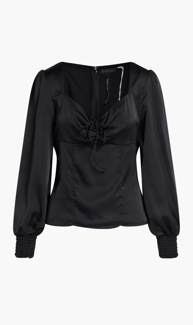 

Guess Black Ls Adelaide Blouse for Women | The Deal Outlet