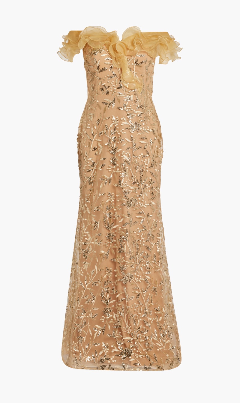 

Basix Black Label Gold Womens Dress for Women | The Deal Outlet