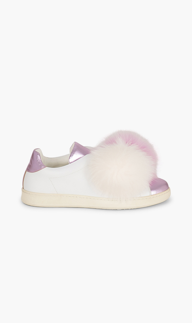 

Joshua Sanders Cotton Candy Pom Pom Slip-on Sneakers