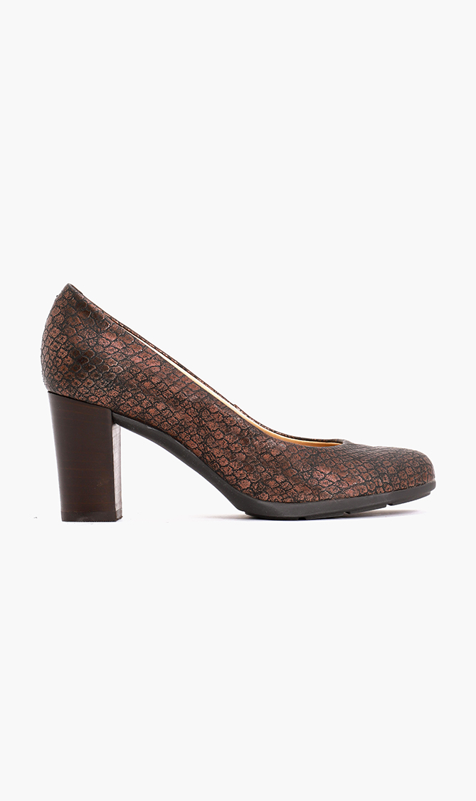 

Geox Brown Annya Leather Pumps for Women | The Deal Outlet