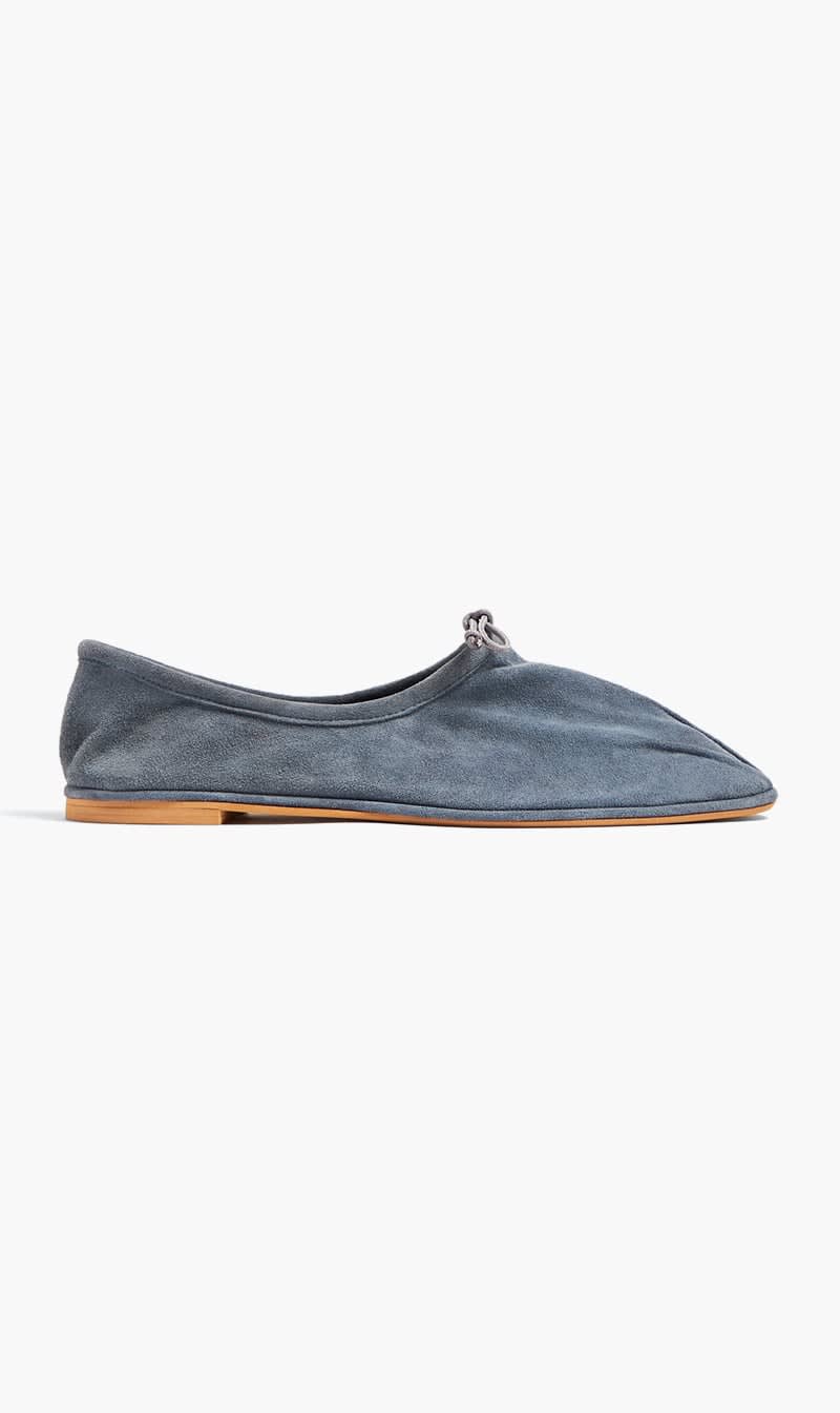 

Ramla Grey Squared Tip Ballet Flats for Women | The Deal Outlet