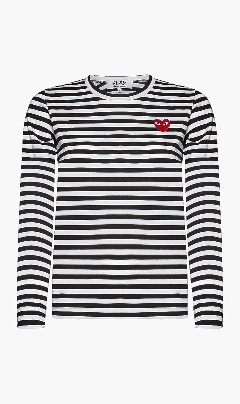 

Play Striped Long Sleeved T-shirt, Black