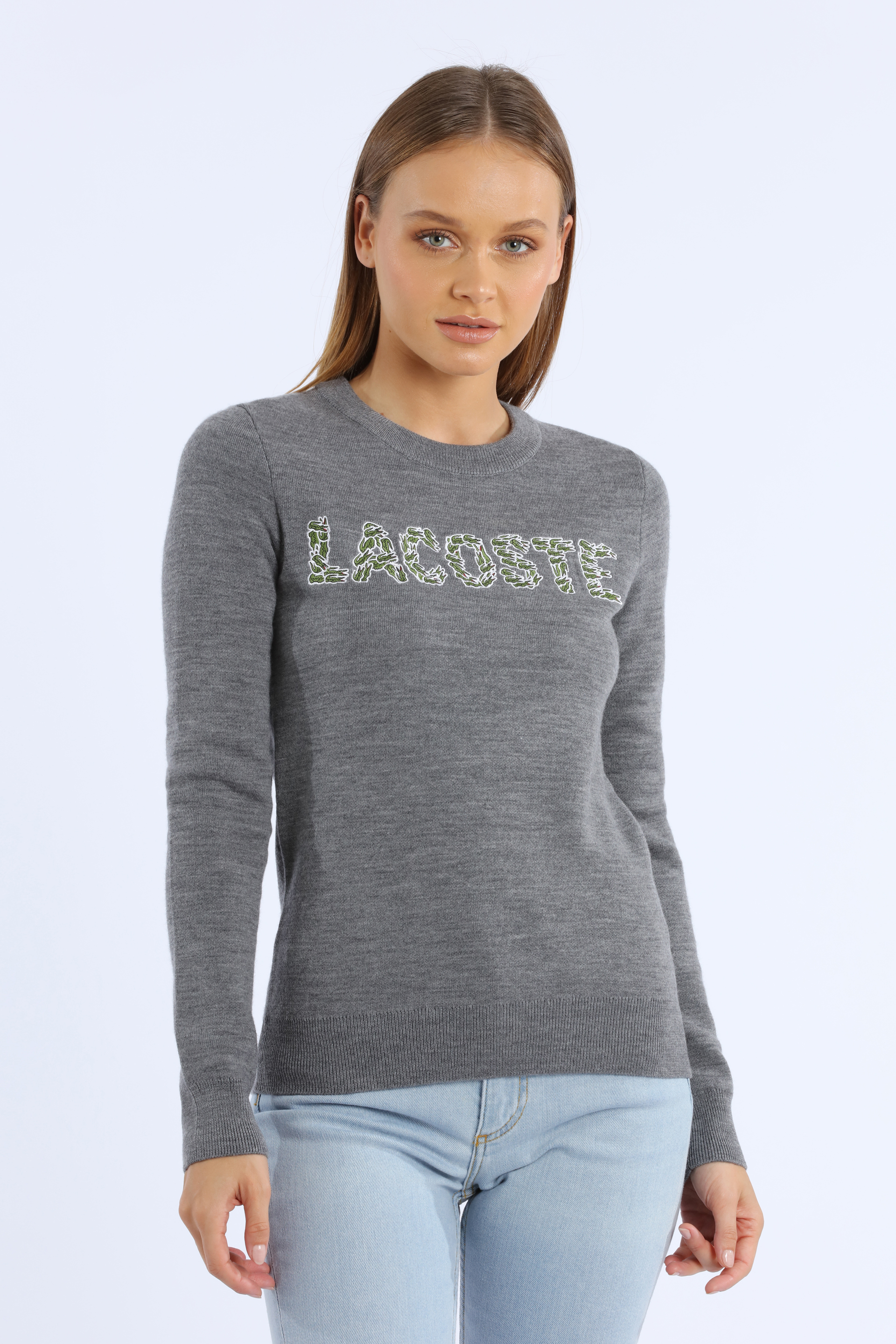 

LACOSTE Embroidered Crocodiles Wool Sweater