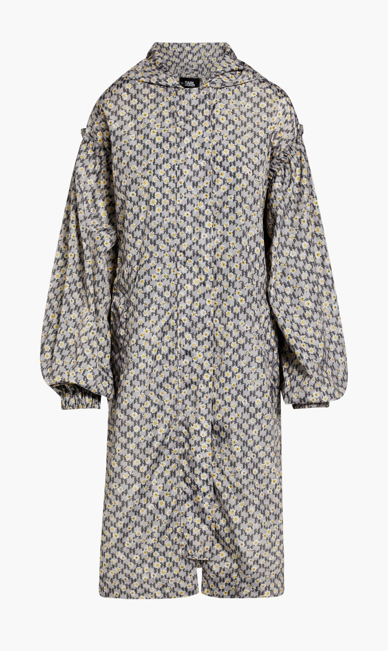 

Printed Anorak Parka, Grey
