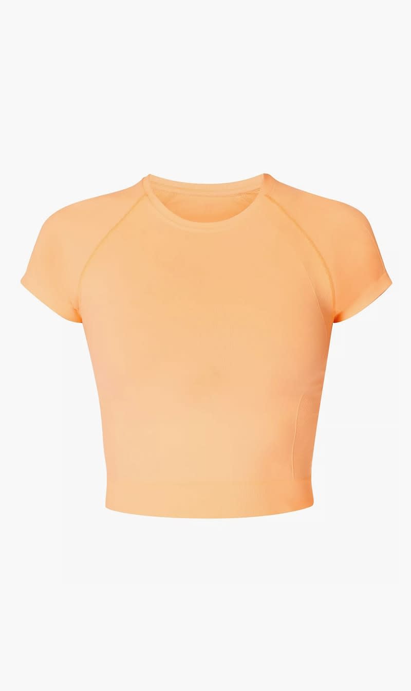 

Sweaty Betty Orange Athlete Crop Seamless Workout for Women | The Deal Outlet