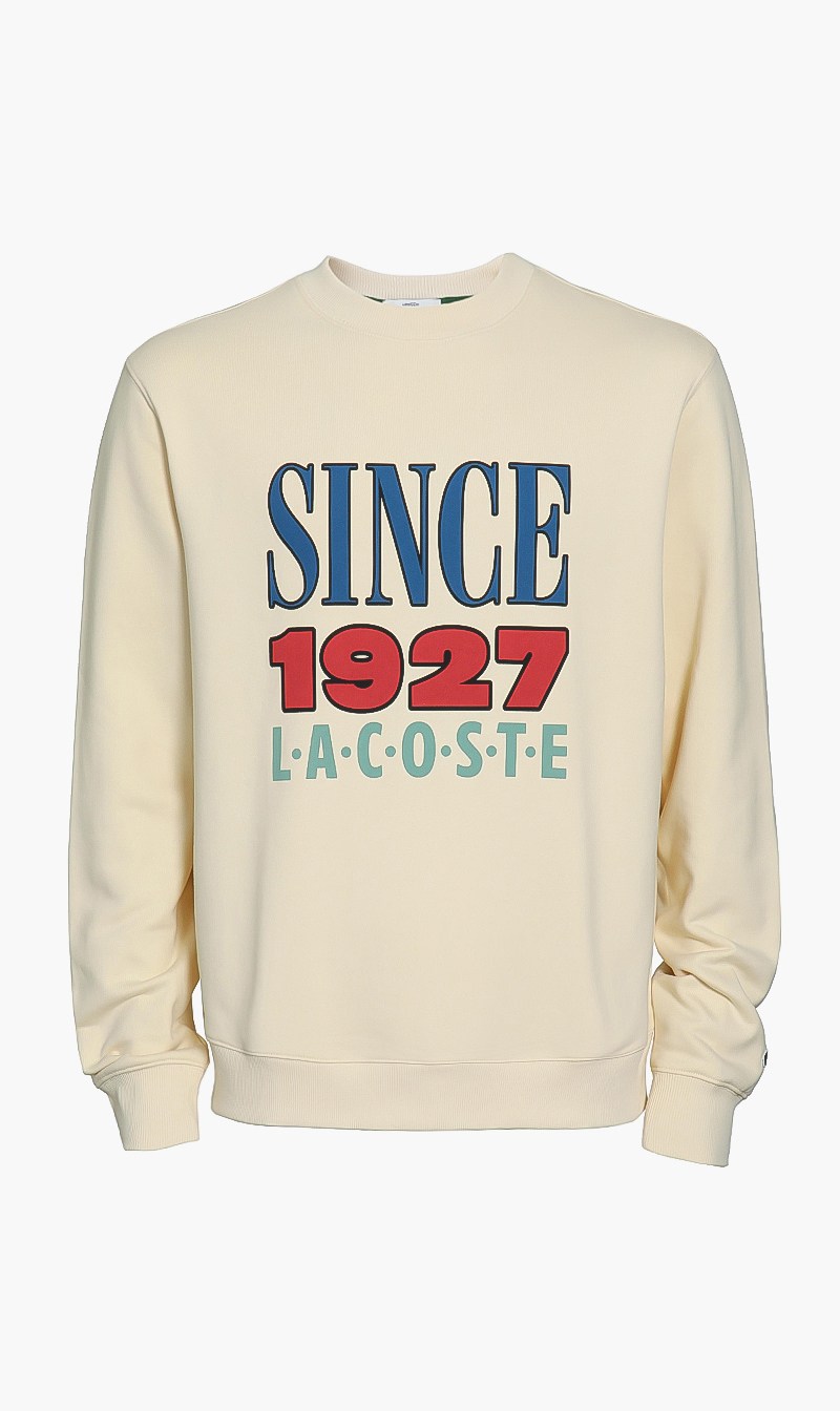 

Lacoste Beige Logo Brand Sweatshirt for Men | The Deal Outlet