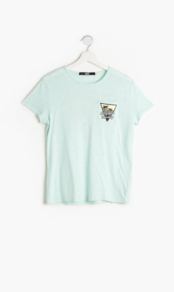 

Karl Lagerfeld Kalifornia Linen Pocket T-shirt