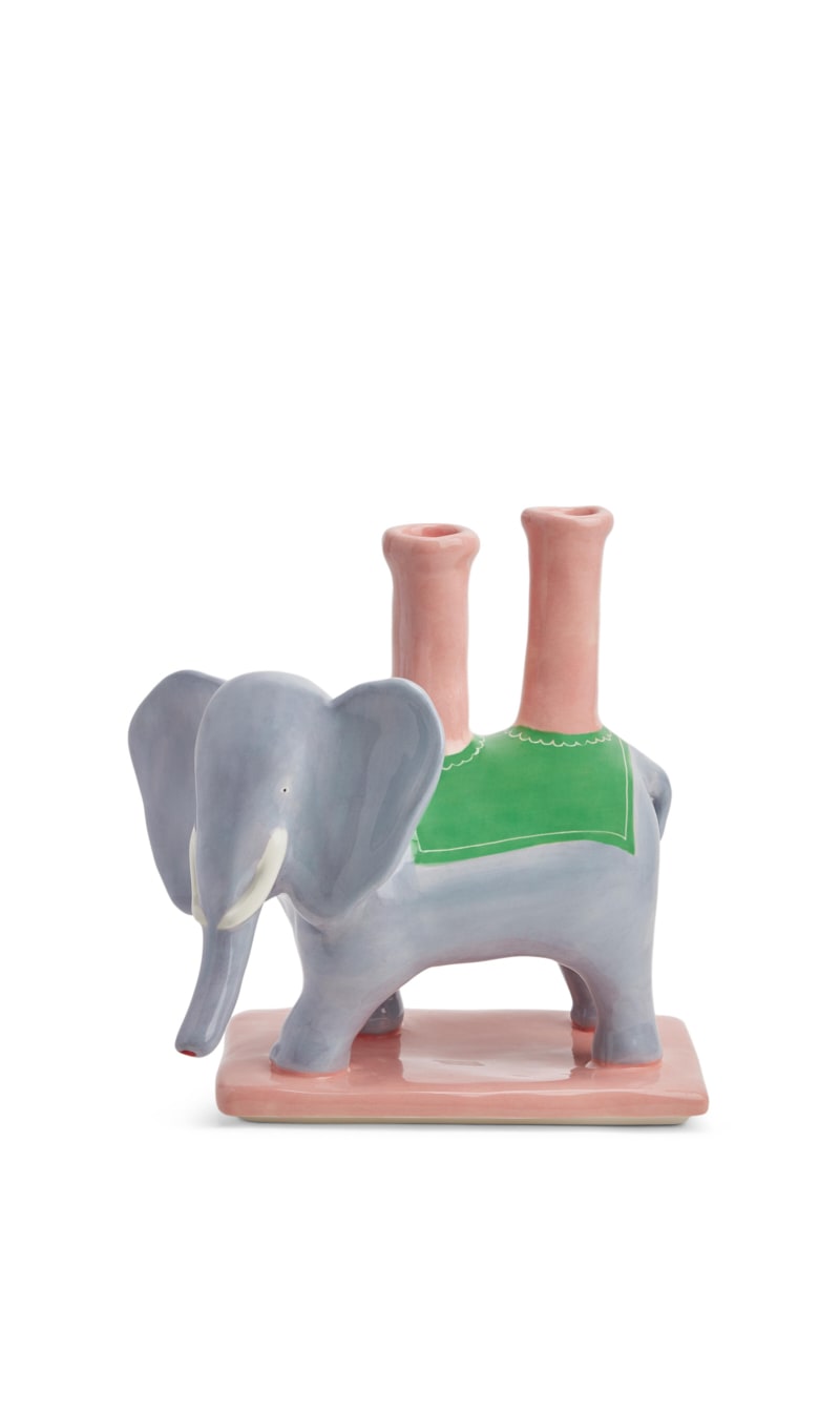 

Laetitia Rouget Multi-color Nuno Mauve Candle Holder | The Deal Outlet