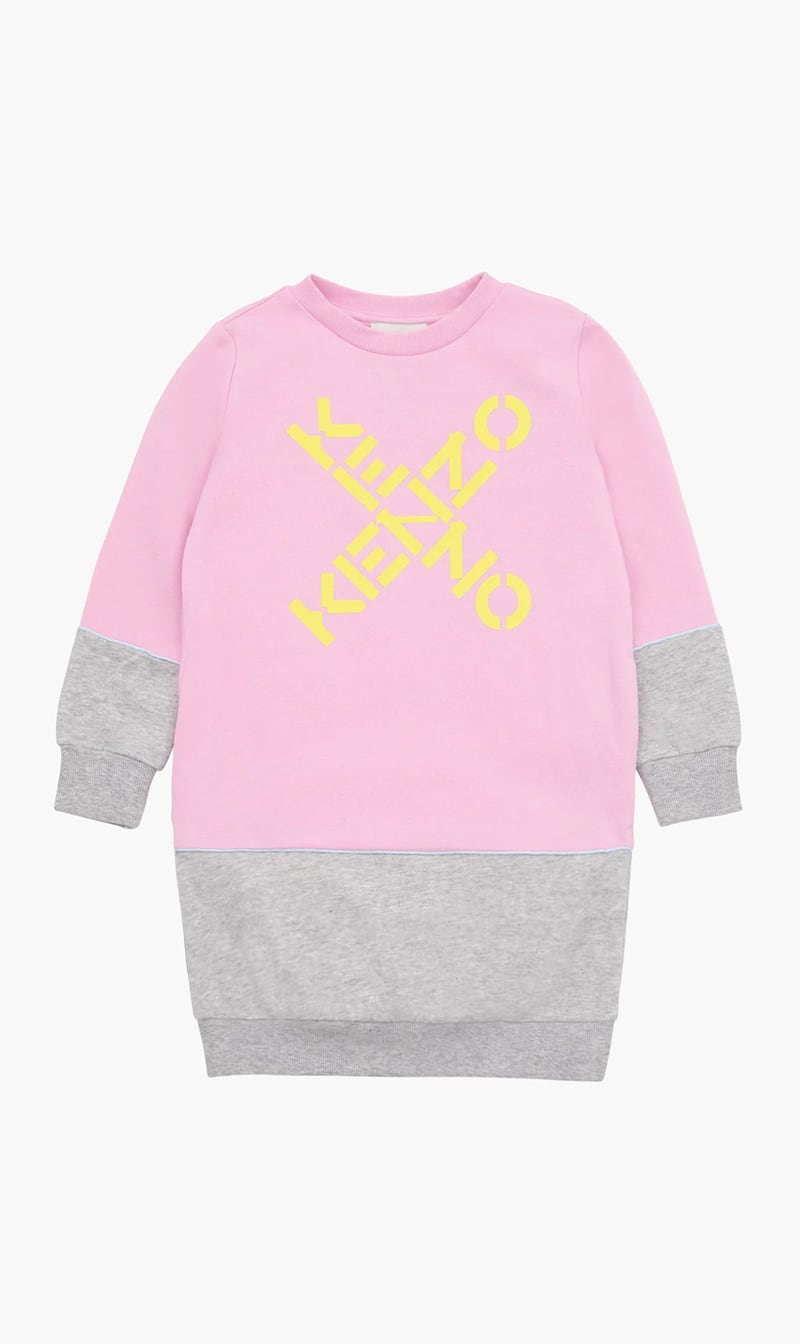 

Logo Long Sleeves Dress, Pink