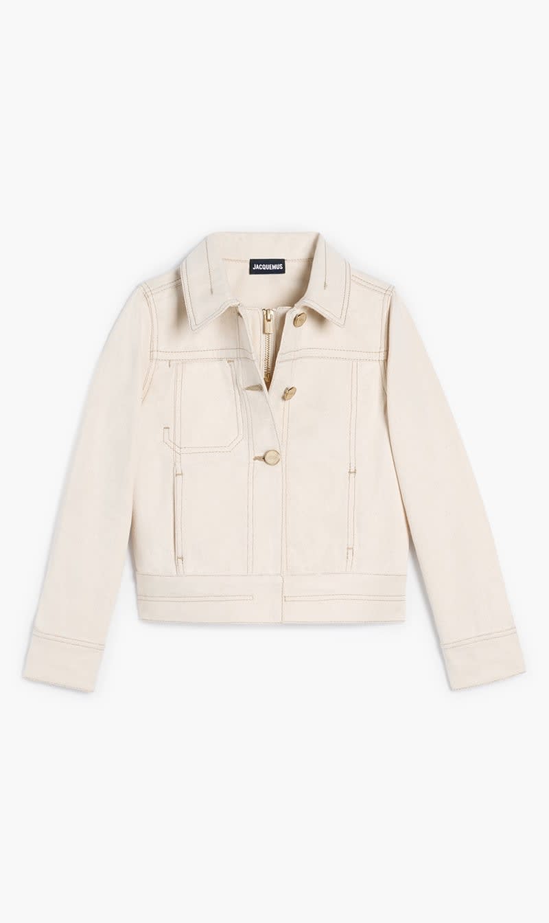 

Jacquemus Beige Denim Jacket for Girls | The Deal Outlet