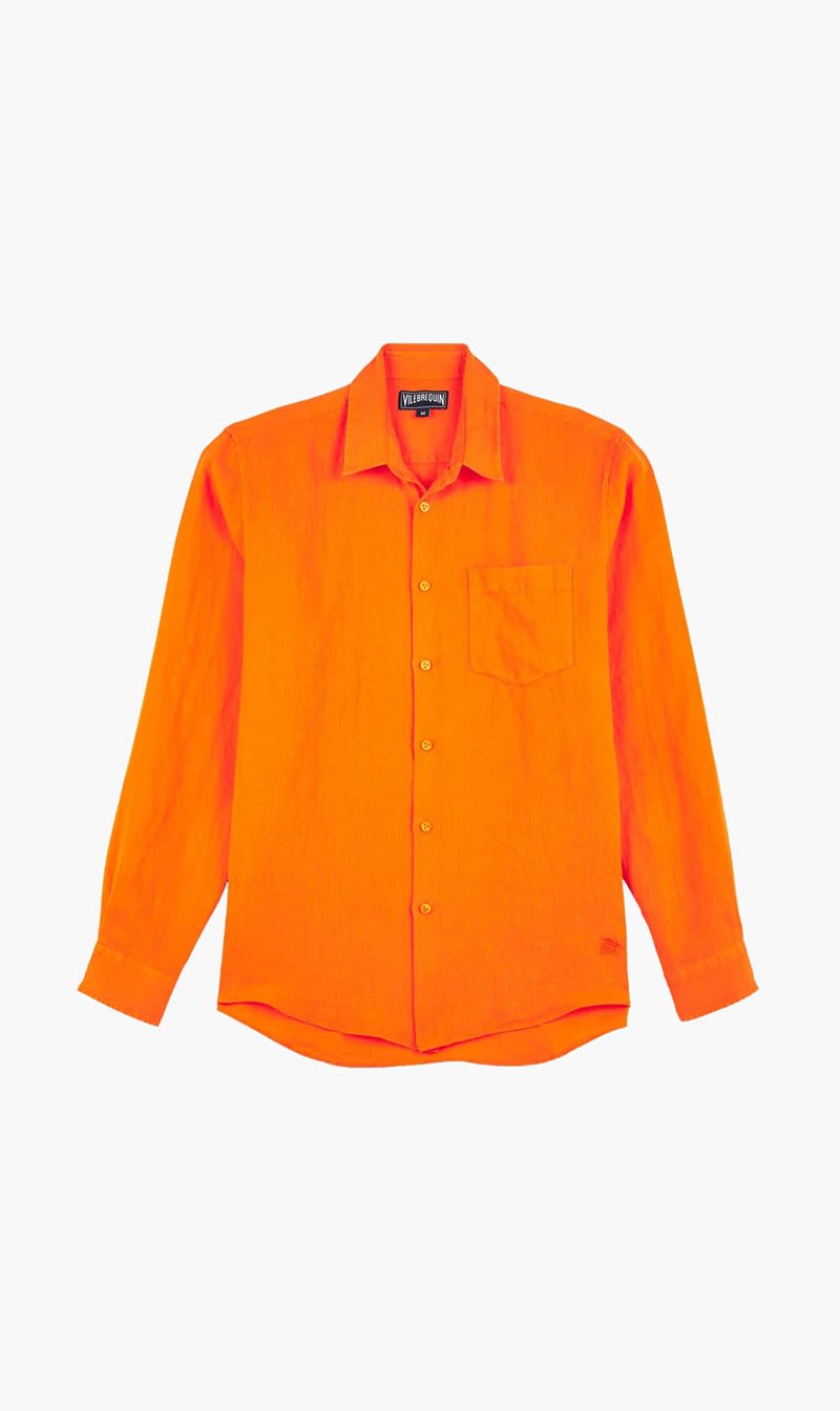 

Vilebrequin Orange Caroubis Long Sleeve Shirt for Men | The Deal Outlet